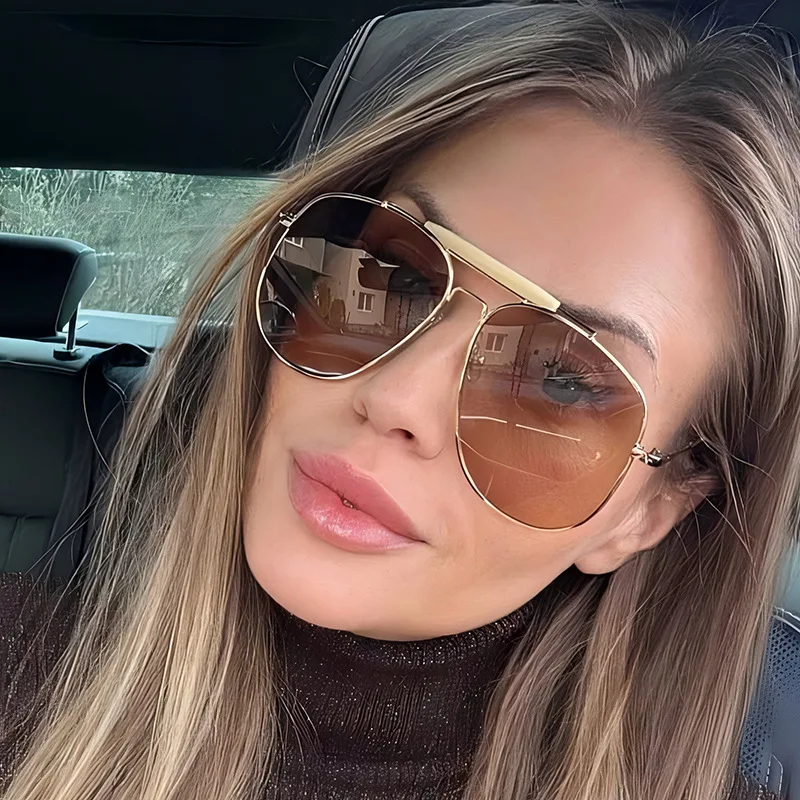 Retro Metal Double Bridge Pilo - огляд і ціна Designer Sunglasses