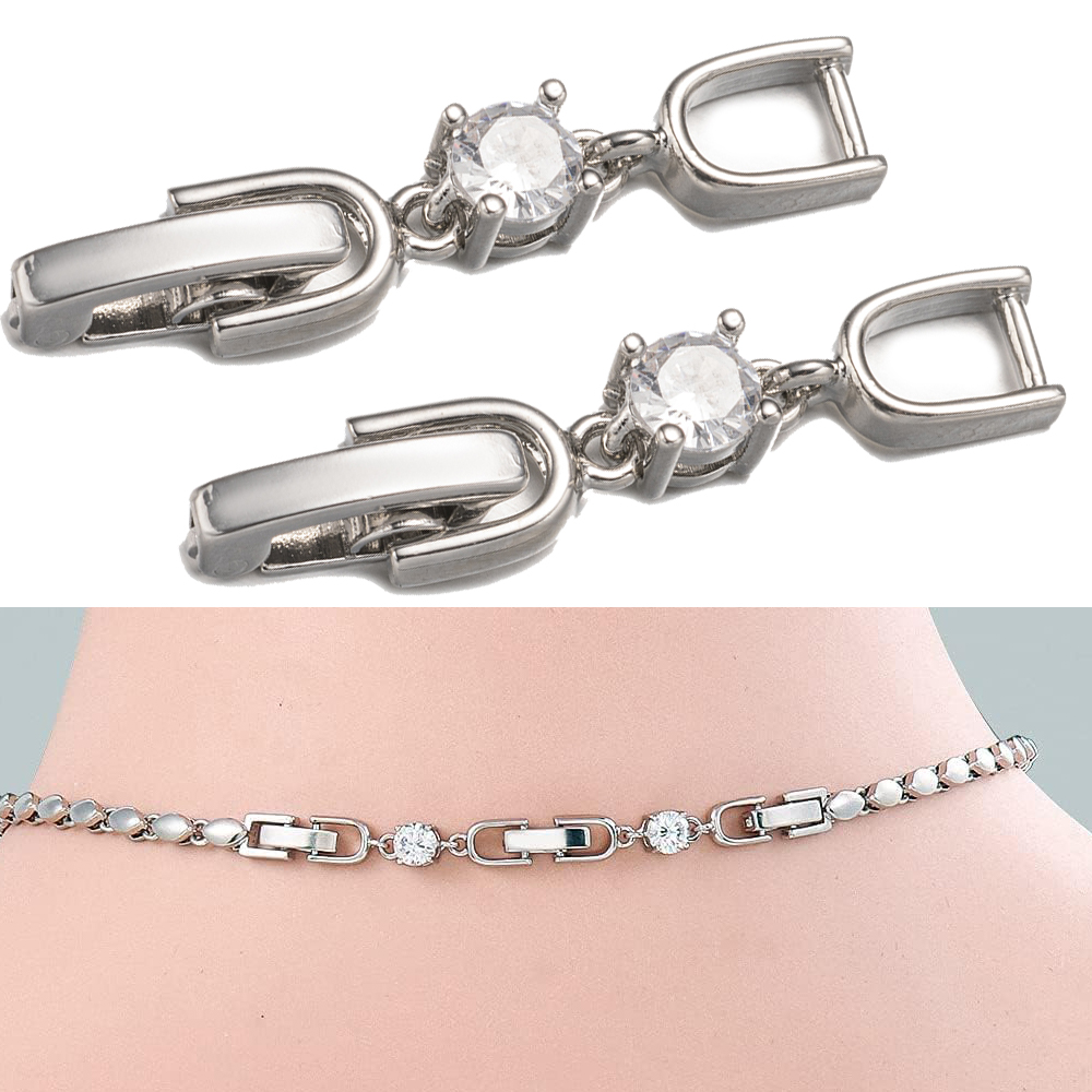 5pcs White Gold Plated Crystal - огляд і ціна Gold Plated Jewelry